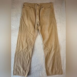 Dockers Men’s 38x32 Corduroy Pants Straight Fit Tan Beige Anchor Logo Retro 90s